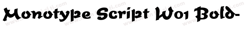Monotype Script W01 Bold字体转换